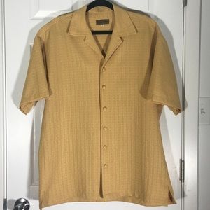Paitano Men's Gold Button Down Shirt